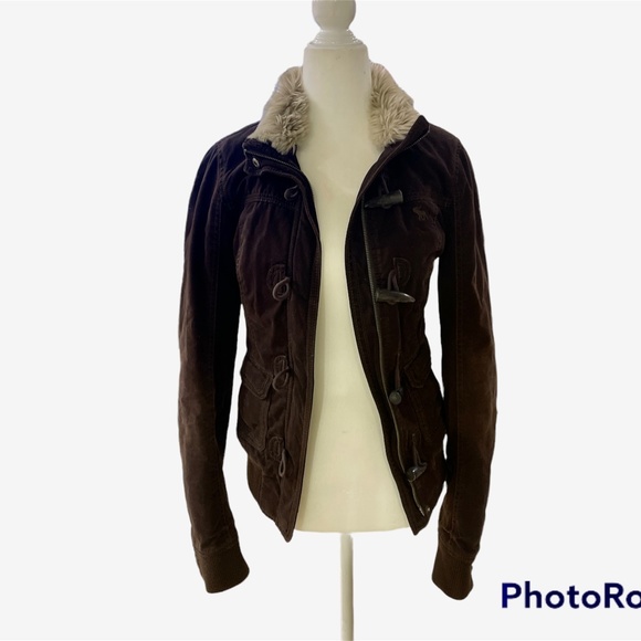 Abercrombie & Fitch Brown Winter Jacket Size Small - Picture 2 of 10
